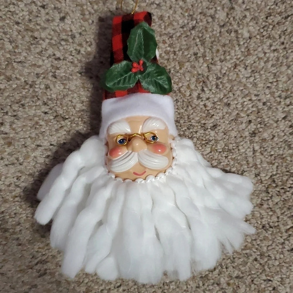 Christmas Tree House Holiday Santa Head Ornament Decoration - Picture 3 of 5